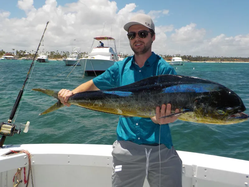 Un altro giorno epico di pesca d'altura a Punta Cana - guarda la dimensione di quel Mahi Mahi